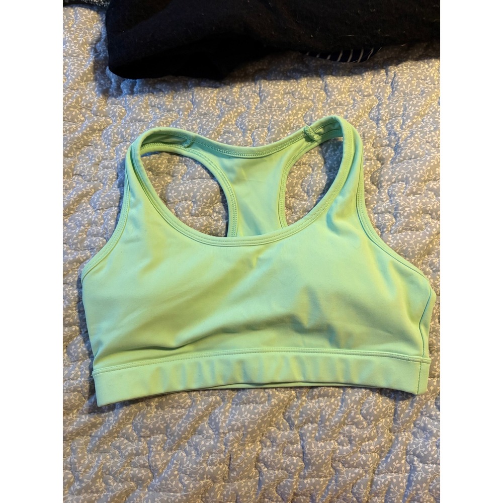 X by Gottex Sports Bra Women Size S Green Ash NWT Peach Skin Racerback